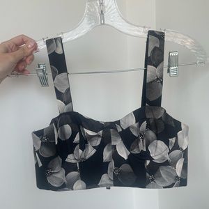 Jason Wu sexy bustier corset crop top. Black white summer vacation